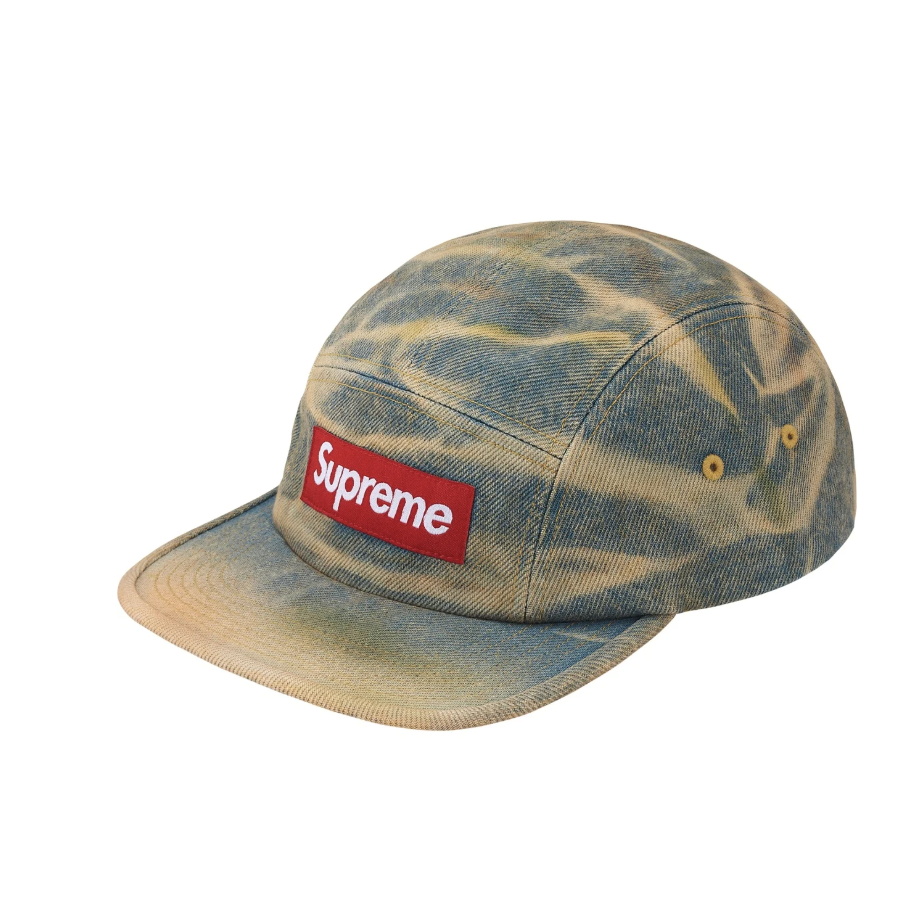 SUPREME DENIM CAMP CAP FW25 13OZ 單寧 五分割帽 單寧/黑色/粉紅
