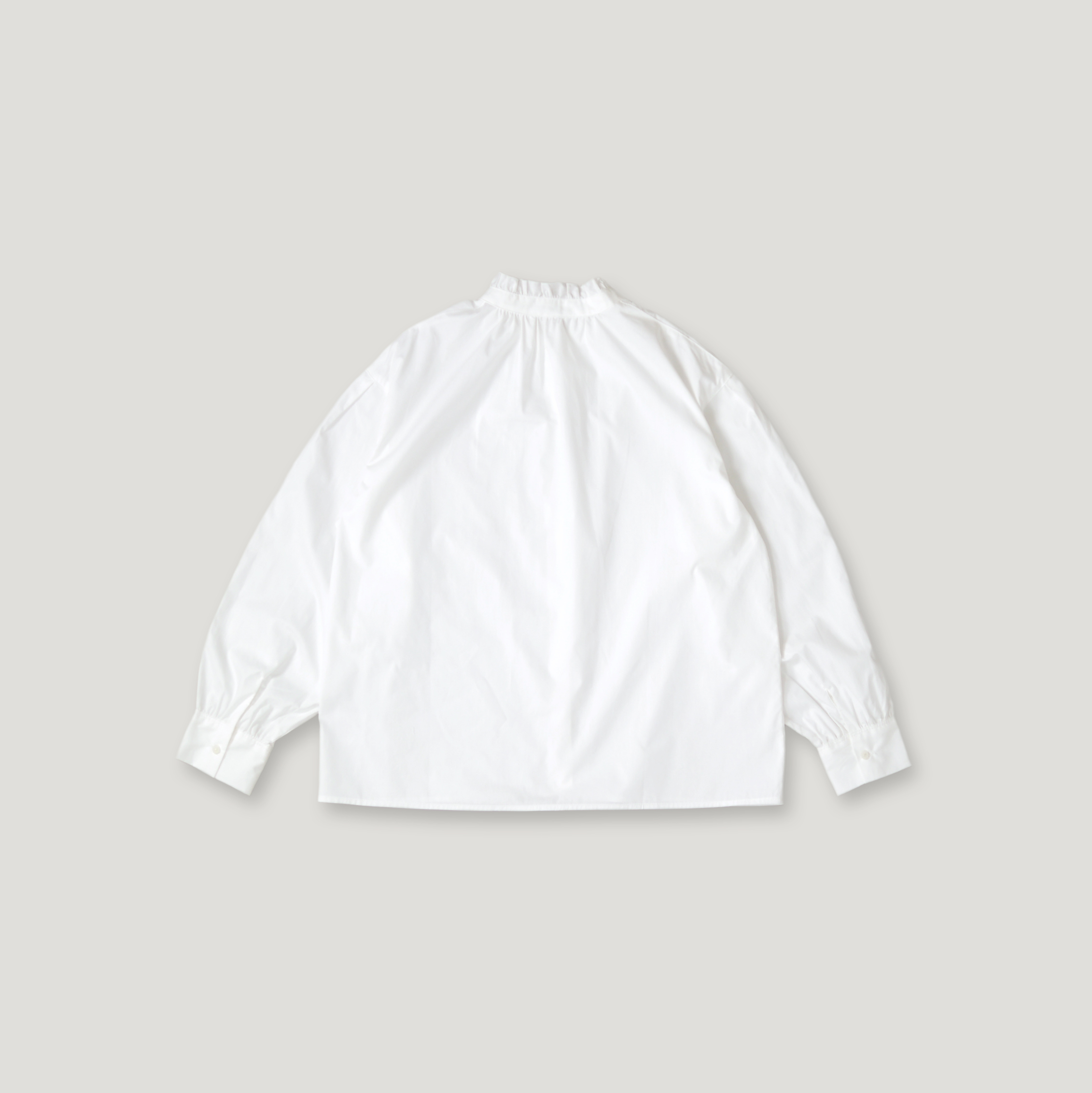 J.P.L. 褶邊領府綢棉箱型襯衫