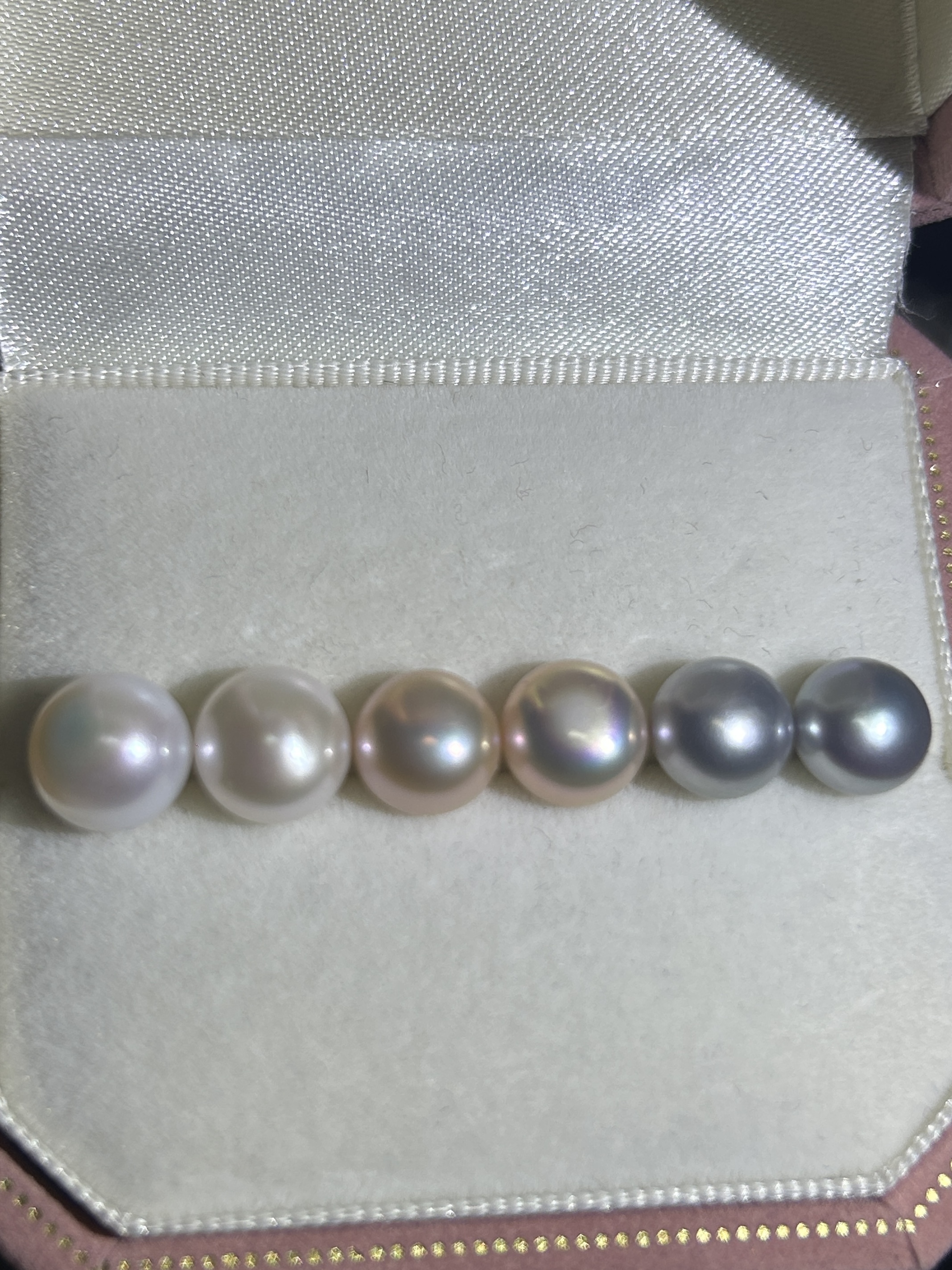 925銀天然淡水珍珠耳釘3對一組