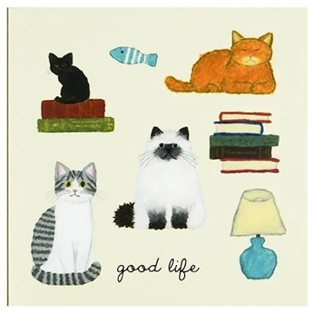 日本Greeting Life．米津佑介 書形便利貼本 貓咪/狗狗