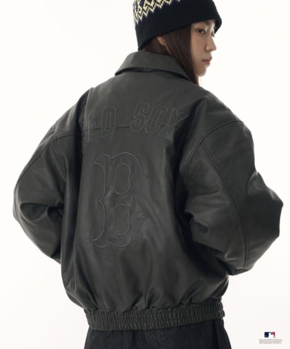 預訂 | Perushu × MLB Synthetic Leather Puffer Jacket 鋪棉外套