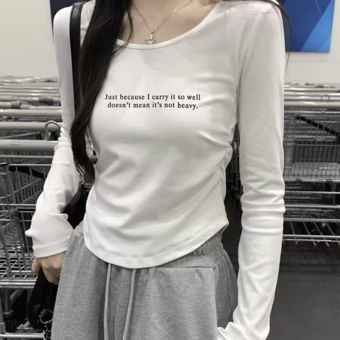 just字母收腰上衣 5241