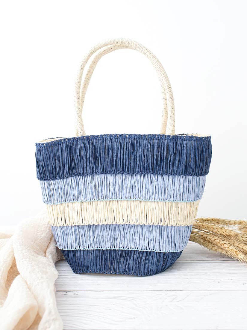 漸層天然草編手提包(2色)