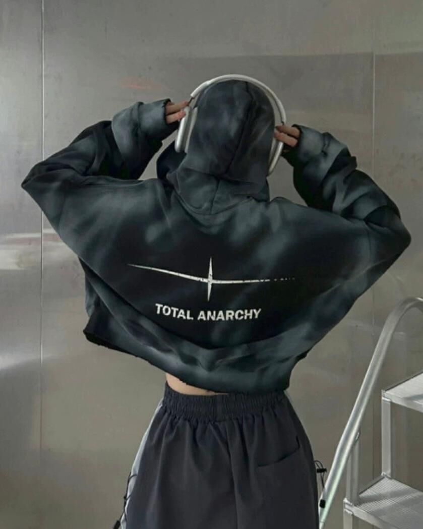 仿舊英文字連帽拉鍊外套(短版) JK2432