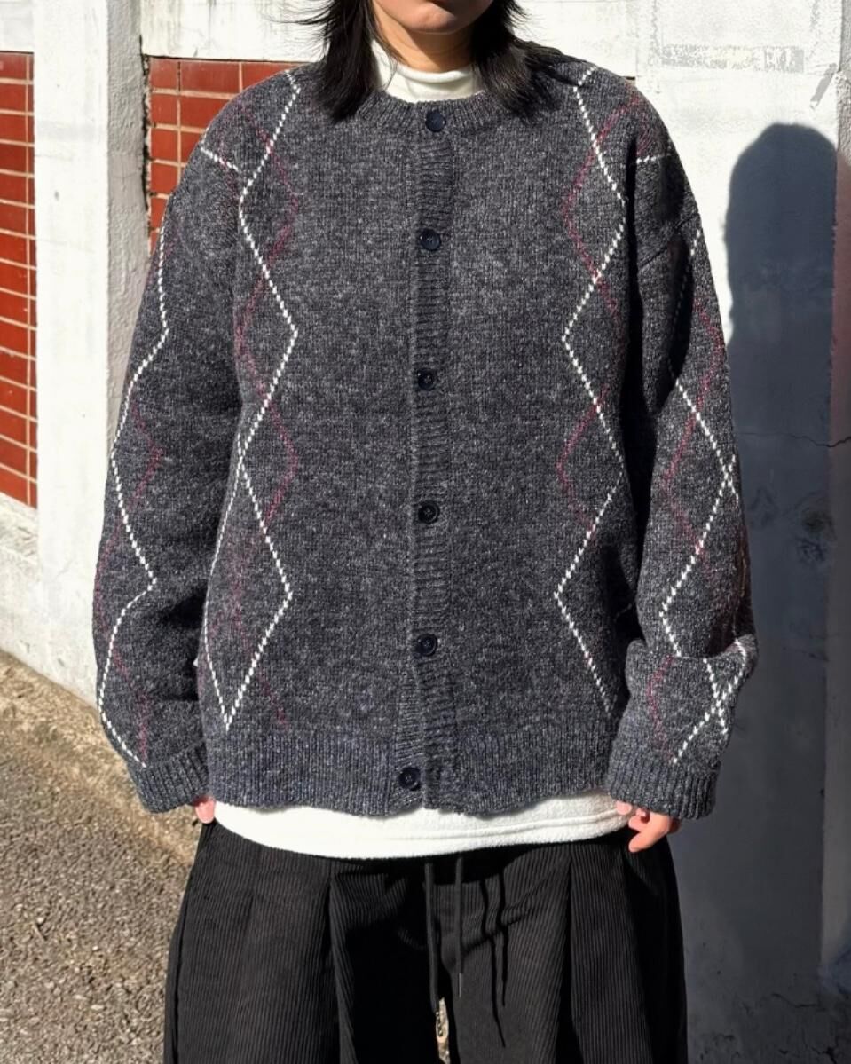 菱紋開胸針織外套 Tac-0340JK