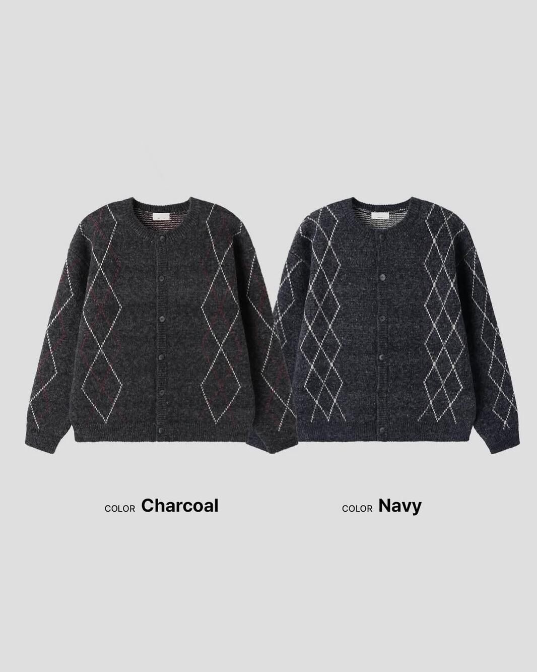 菱紋開胸針織外套 Tac-0340JK