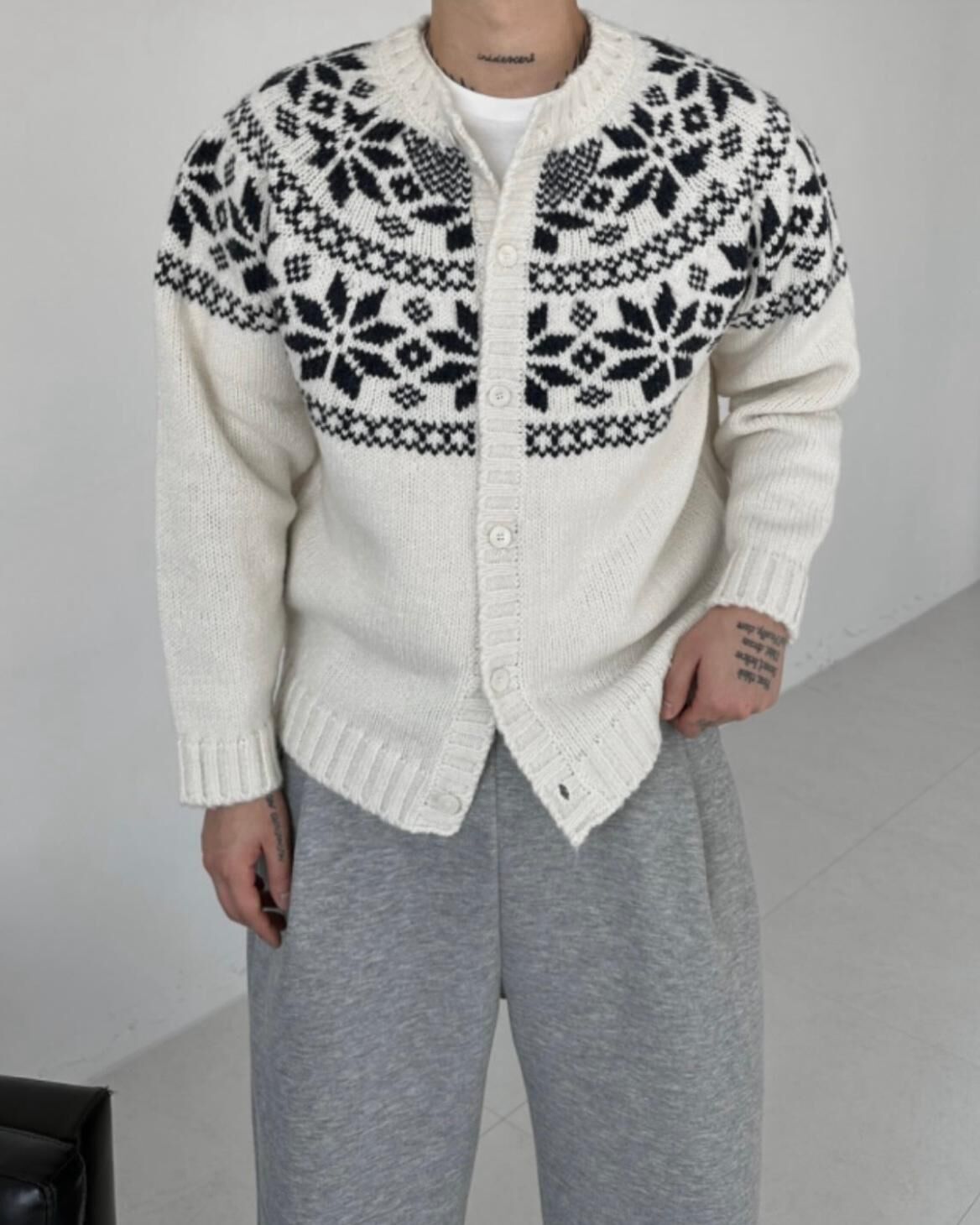 聖誕花開胸針織外套 Tac-0343JK