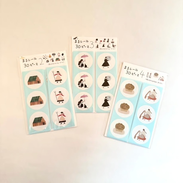 日本Necktie．圓形小貼紙 30入 共三款