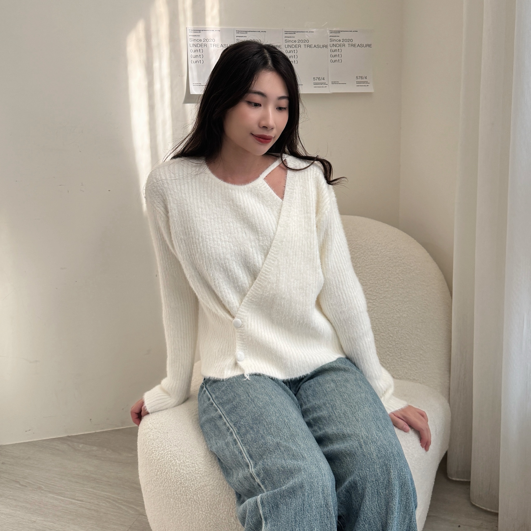 M131 造型假兩件毛衣(D)