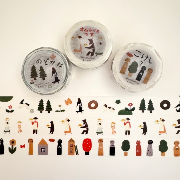 日本Necktie．20mm日本和紙膠帶 共6款