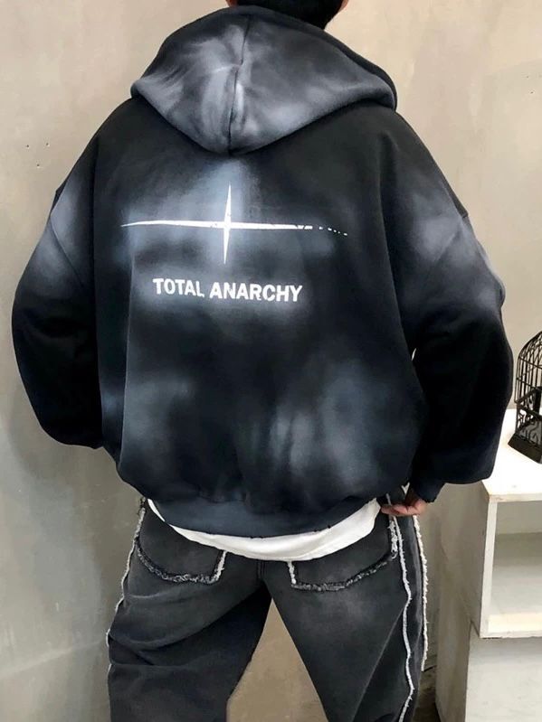 仿舊英文字連帽拉鍊外套 JK2431