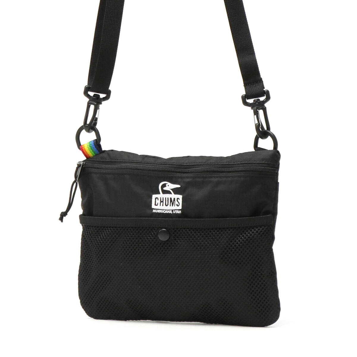 CHUMS SPRING DALE SACOCHE - Black×Rainbow