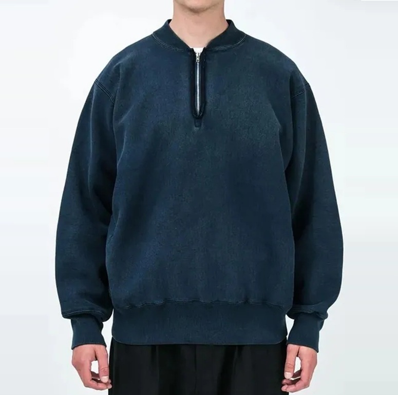 12/13 RELEASE: A.PRESSE VINTAGE HALF ZIP RIB COLLAR SWEATER (26SAP-05-11) - PRE ORDER ITEM (預訂中)