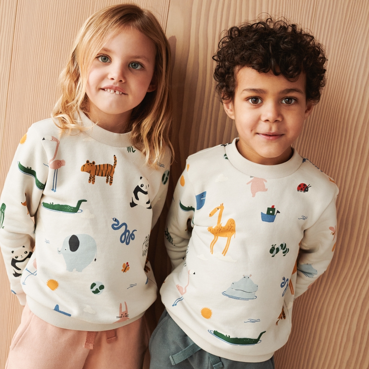 〖 Liewood 〗米色動物大集合上衣