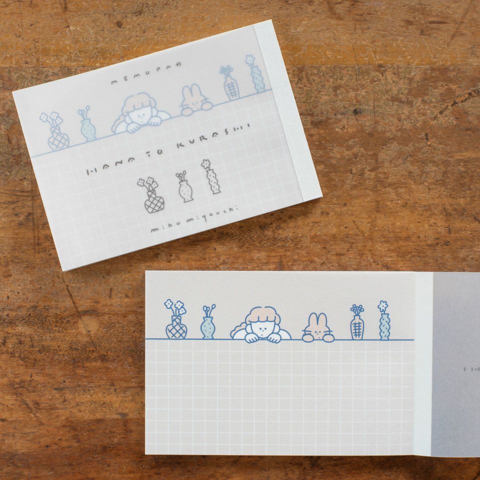 日本手紙社．miho miyauchi 便條紙本 HANA TO KURASHI