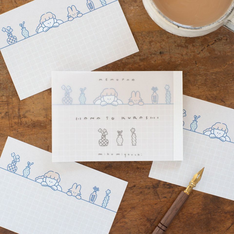 日本手紙社．miho miyauchi 便條紙本 HANA TO KURASHI