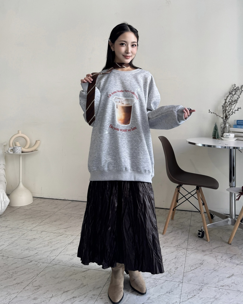 Lili Anna Studio自訂款拿鐵上衣-1204