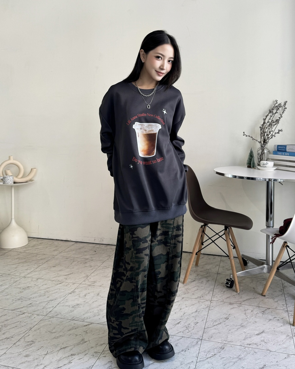 Lili Anna Studio自訂款拿鐵上衣-1204