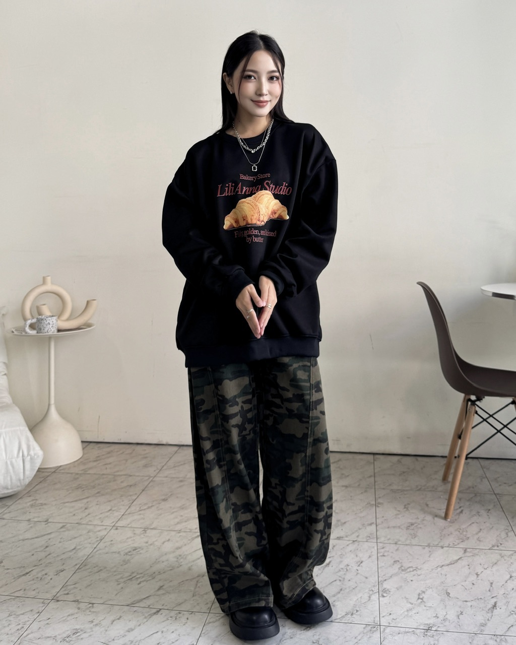 Lili Anna Studio自訂款可頌上衣-1201