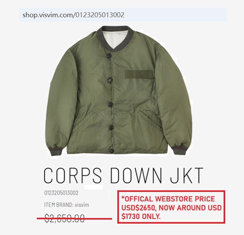 ON SALE: VISVIM CORPS DOWN JKT REVERSIBLE *NATURAL DYE 天然染 - GREEN PRE ORDER ITEM (預訂中)