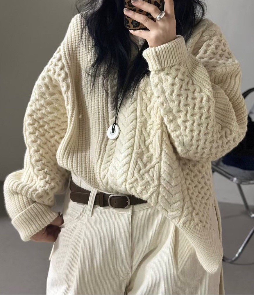 不規則針織羊毛衫