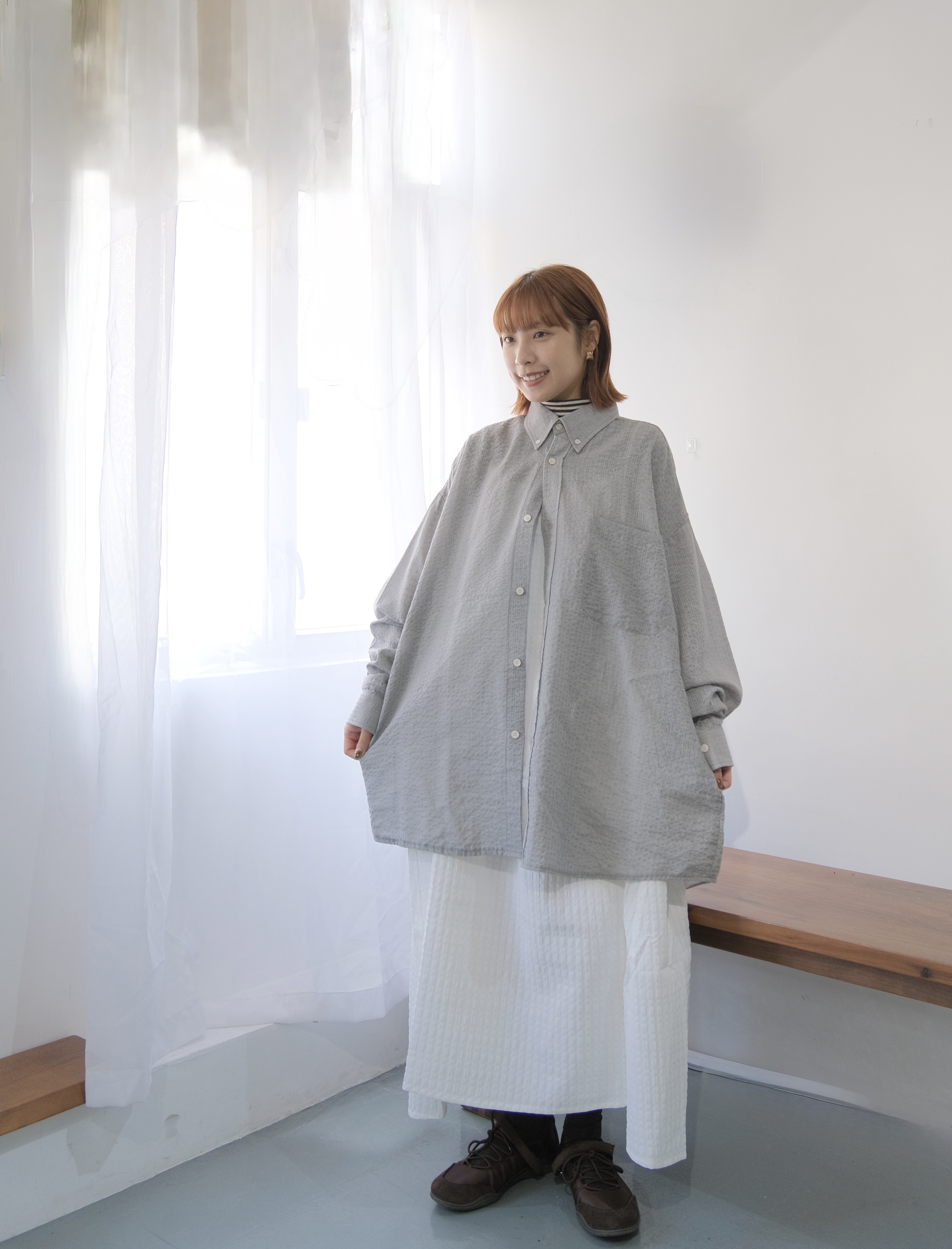 寬鬆泡泡棉恤衫