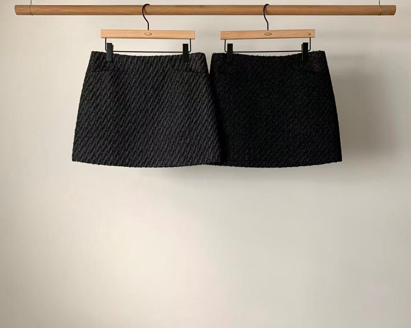 AU5312 毛呢斜紋短裙