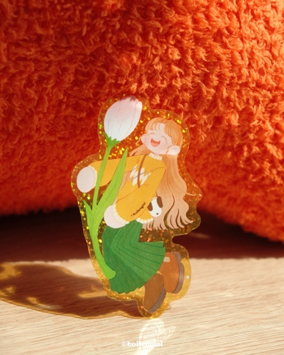 Hoi ホーイ｜雷射防水貼紙｜鬱金香女子