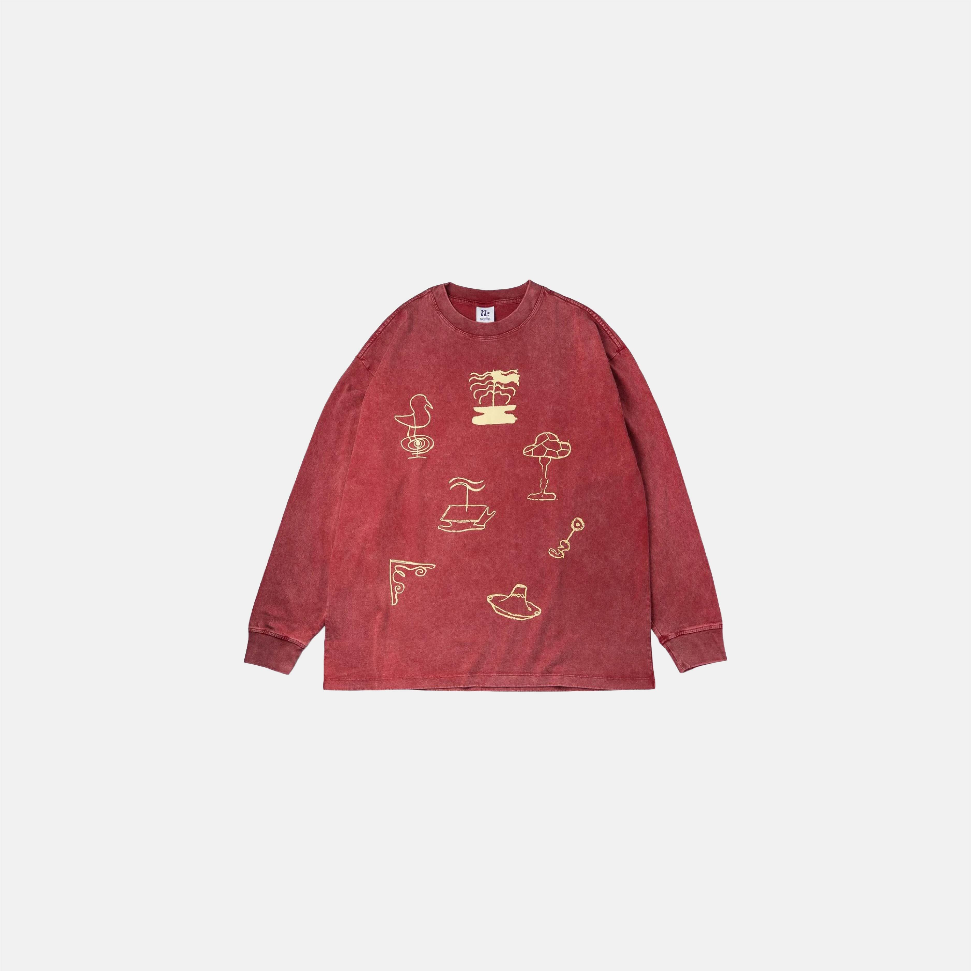 NICE TRIP ® Okinawee Long Tee 寬鬆 水洗 做舊 薄長袖