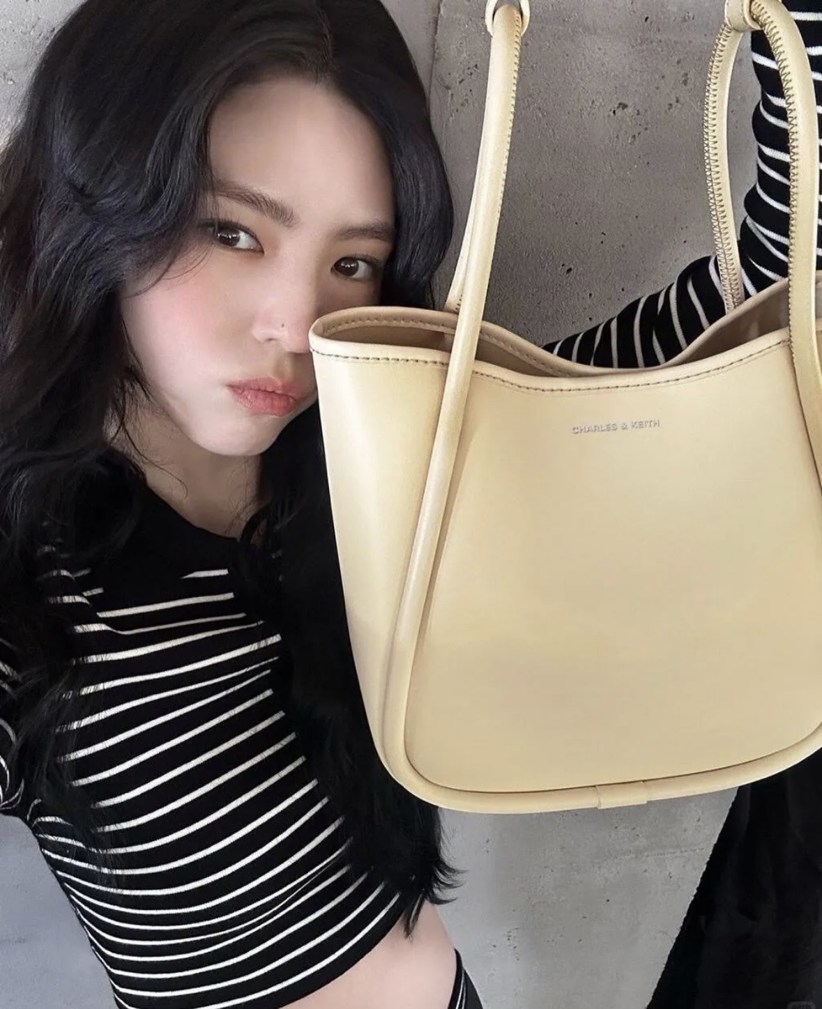 代購-韓韶禧同款 CHARLES&KEITH 小ck 大容量托特包 單肩包 中號