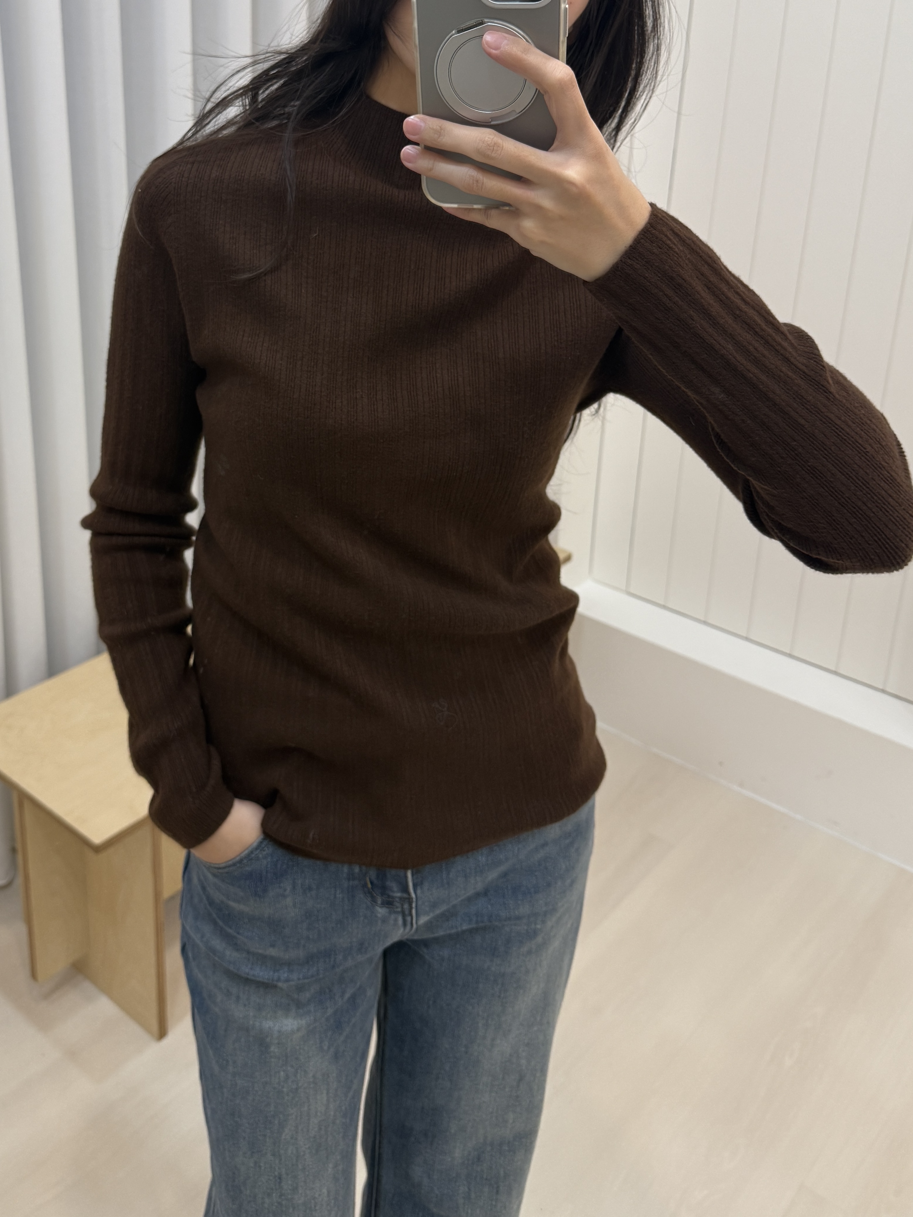 柔軟羊毛半高領上衣*2色