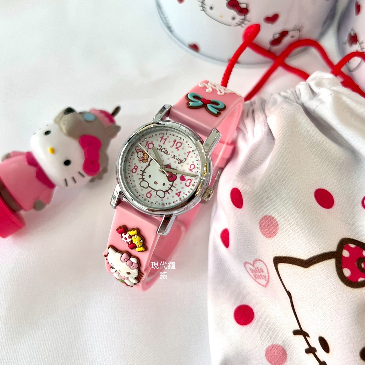 【HELLO KITTY】凱蒂貓生動迷人立體圖案手錶 KT015LWPP 28mm 現代鐘錶