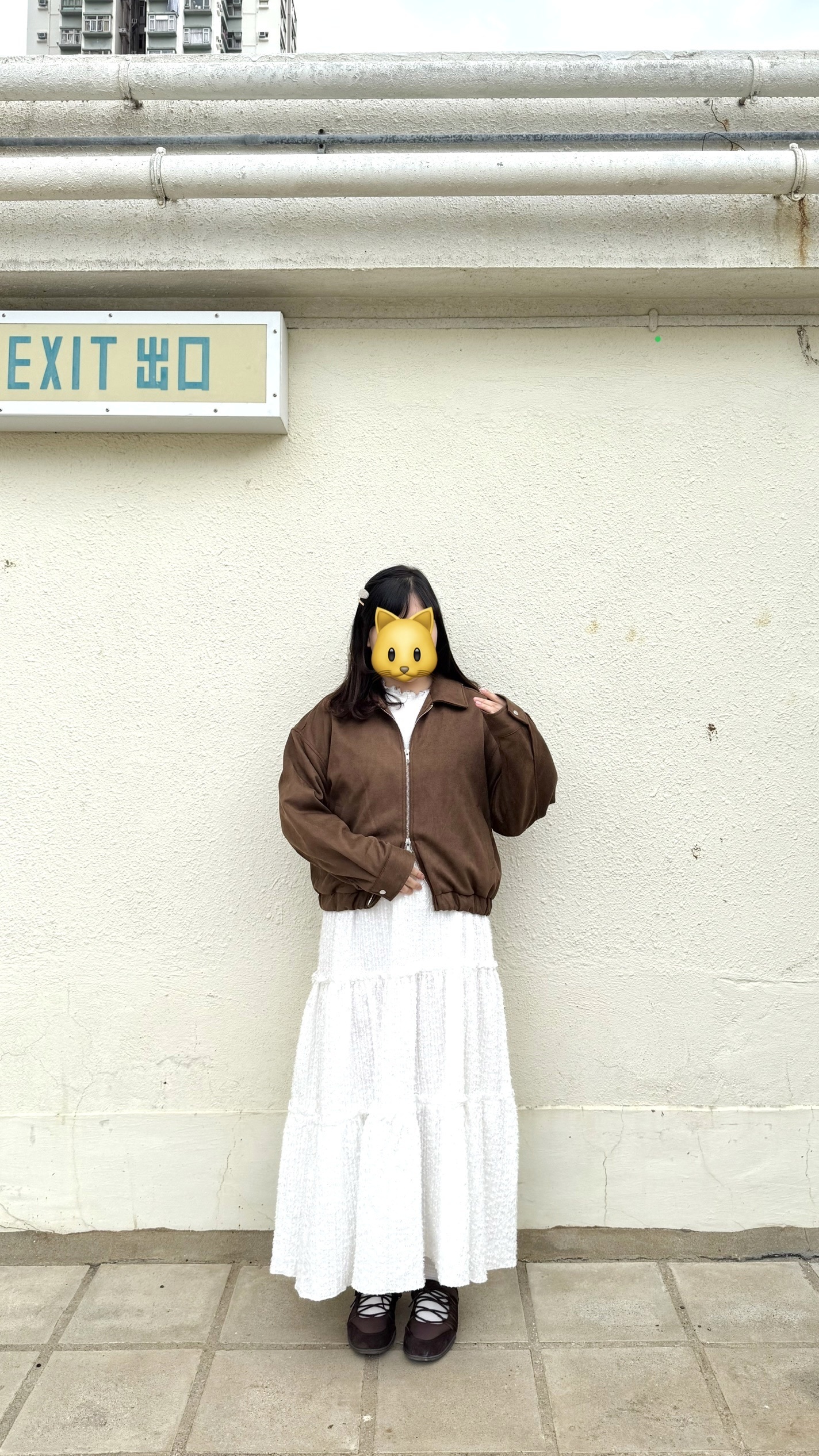 版型好看！麂皮滑身雙拉鏈外套