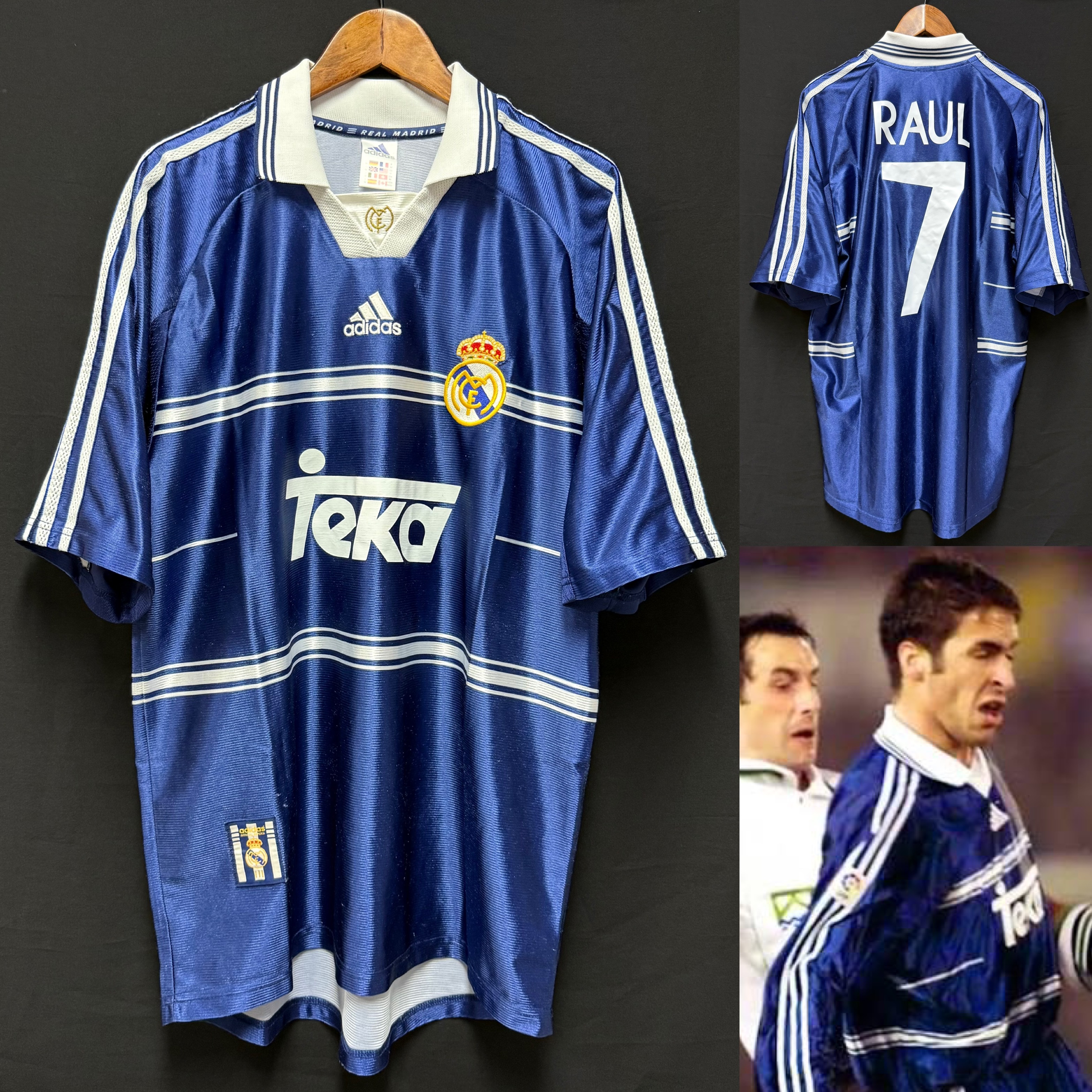 Real Madrid 1998-1999 Adidas Away Shirt #7 RAUL