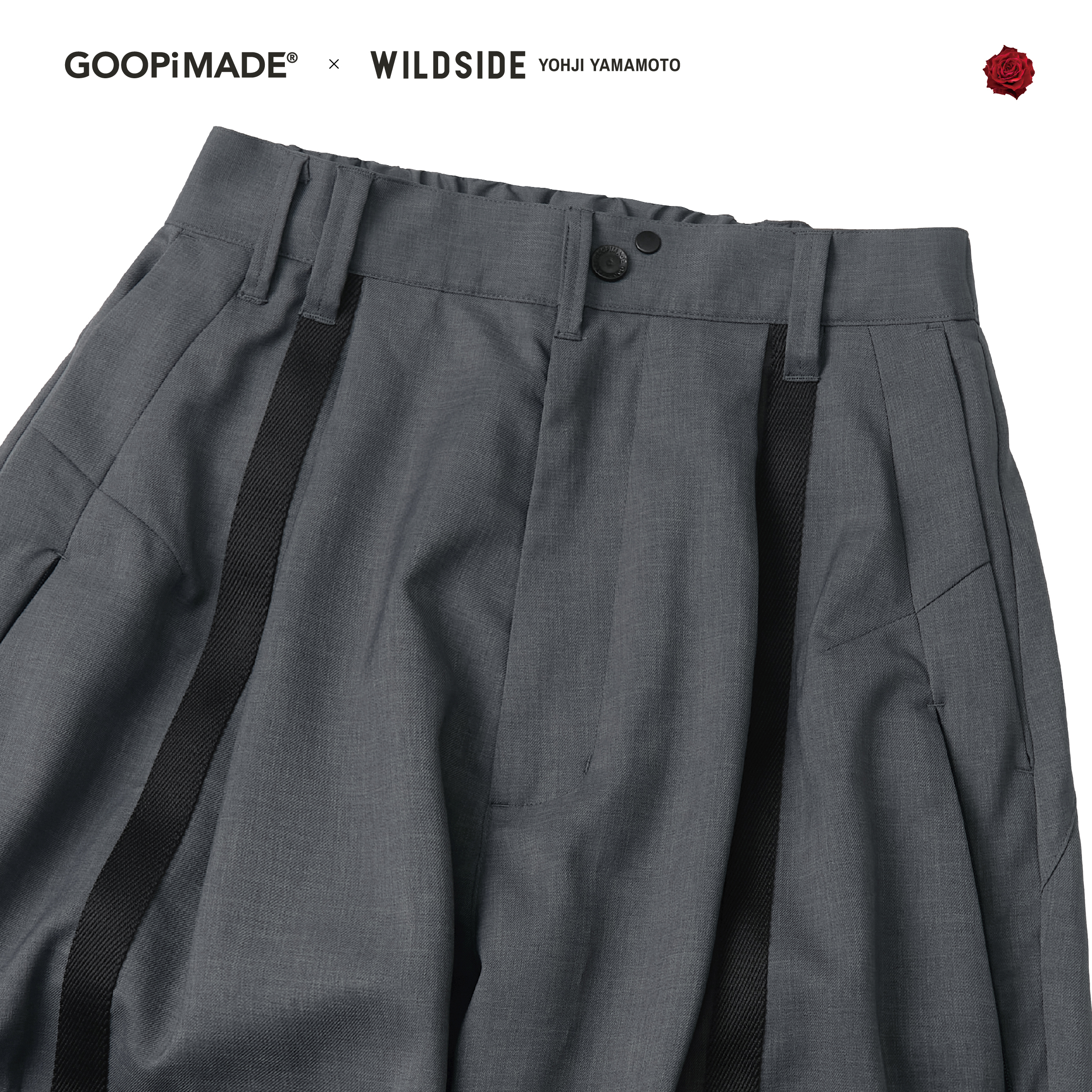 Nobleman Trousers with Thorns Chain - D-Gray
