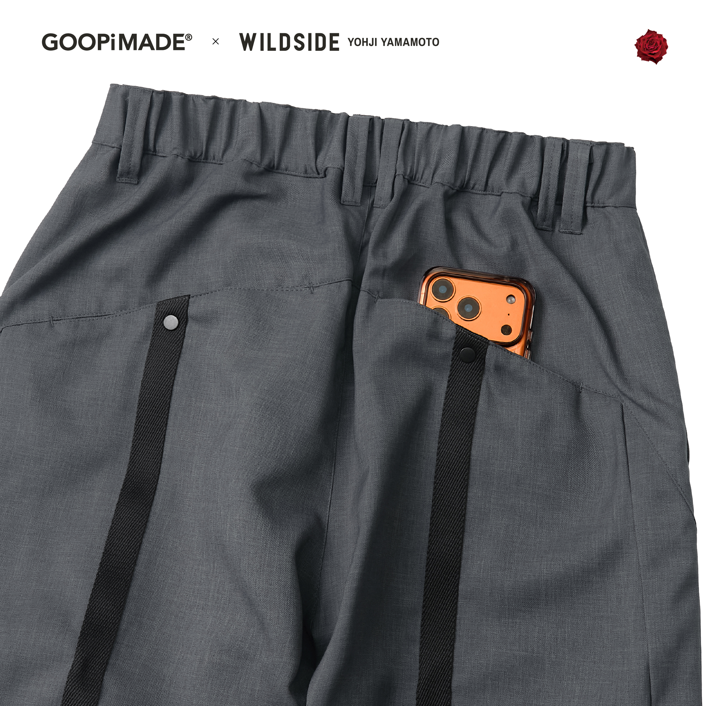 Nobleman Trousers with Thorns Chain - D-Gray