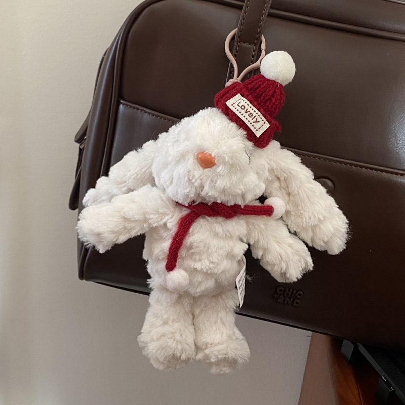 《6460》聖誕風垂耳兔鑰匙圈