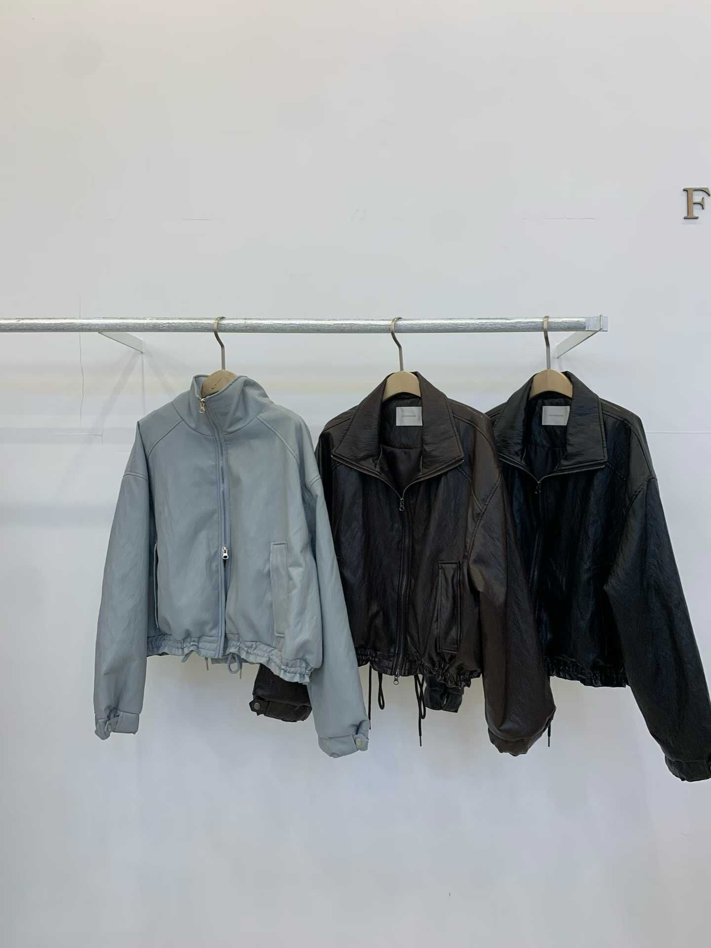 FP5310 高級寬松羊羔皮質感PU外套