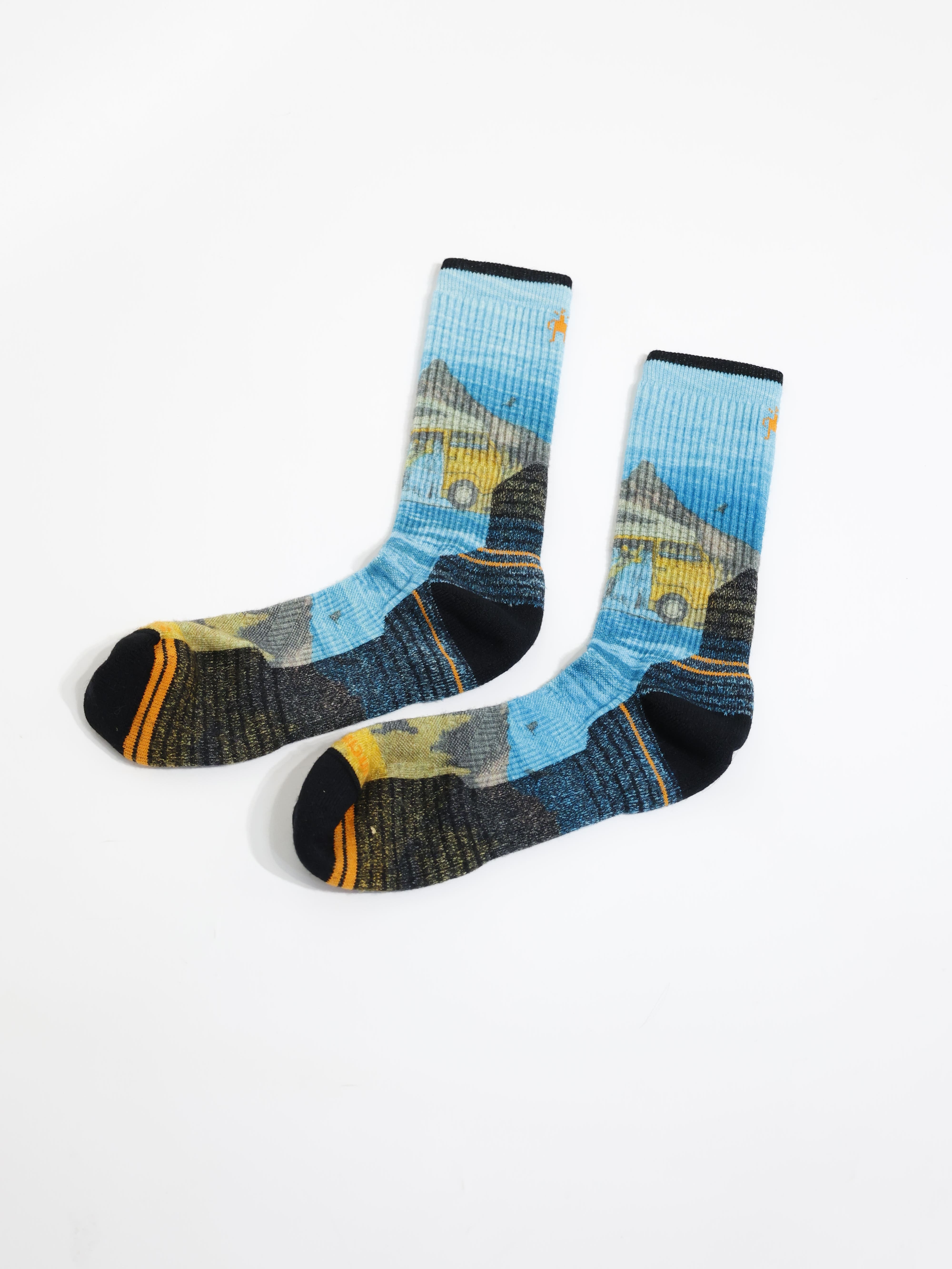 【 L 號】Smartwool 羊毛襪 Unisex 機能戶外全輕量減震PRINT中長襪 歡樂遠足 彩色 SW001987150