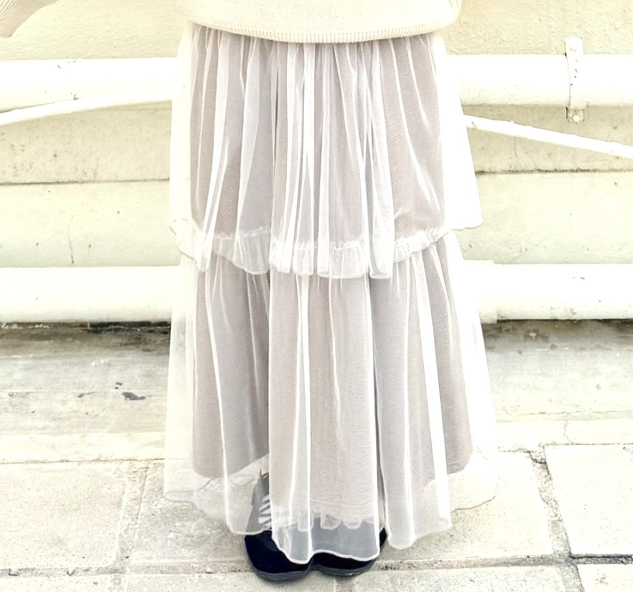 溫柔～層層透紗半身裙