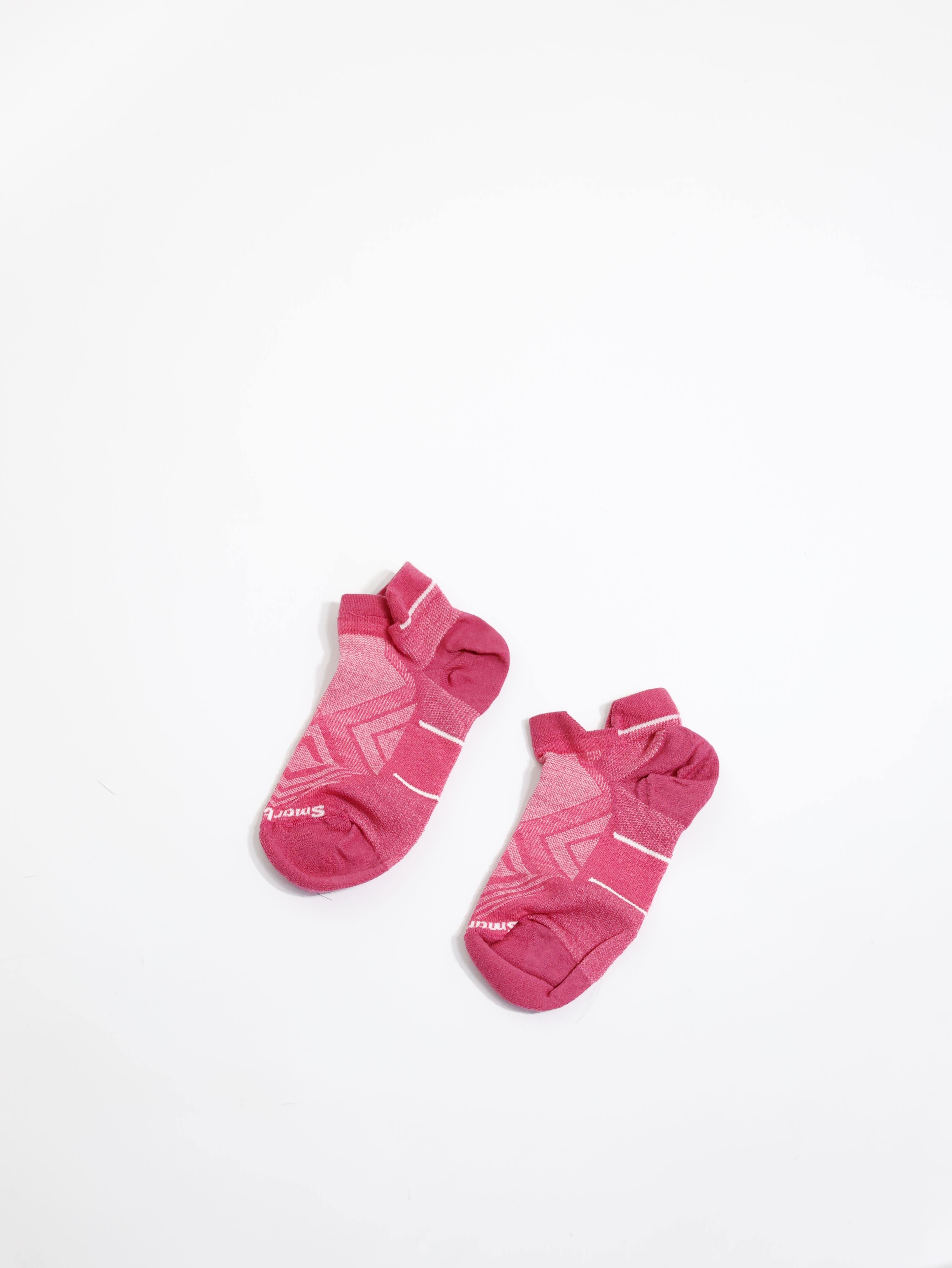 【 S 號】Smartwool 羊毛襪 女 機能跑步超輕減震踝襪 桃紅 SW001668L89