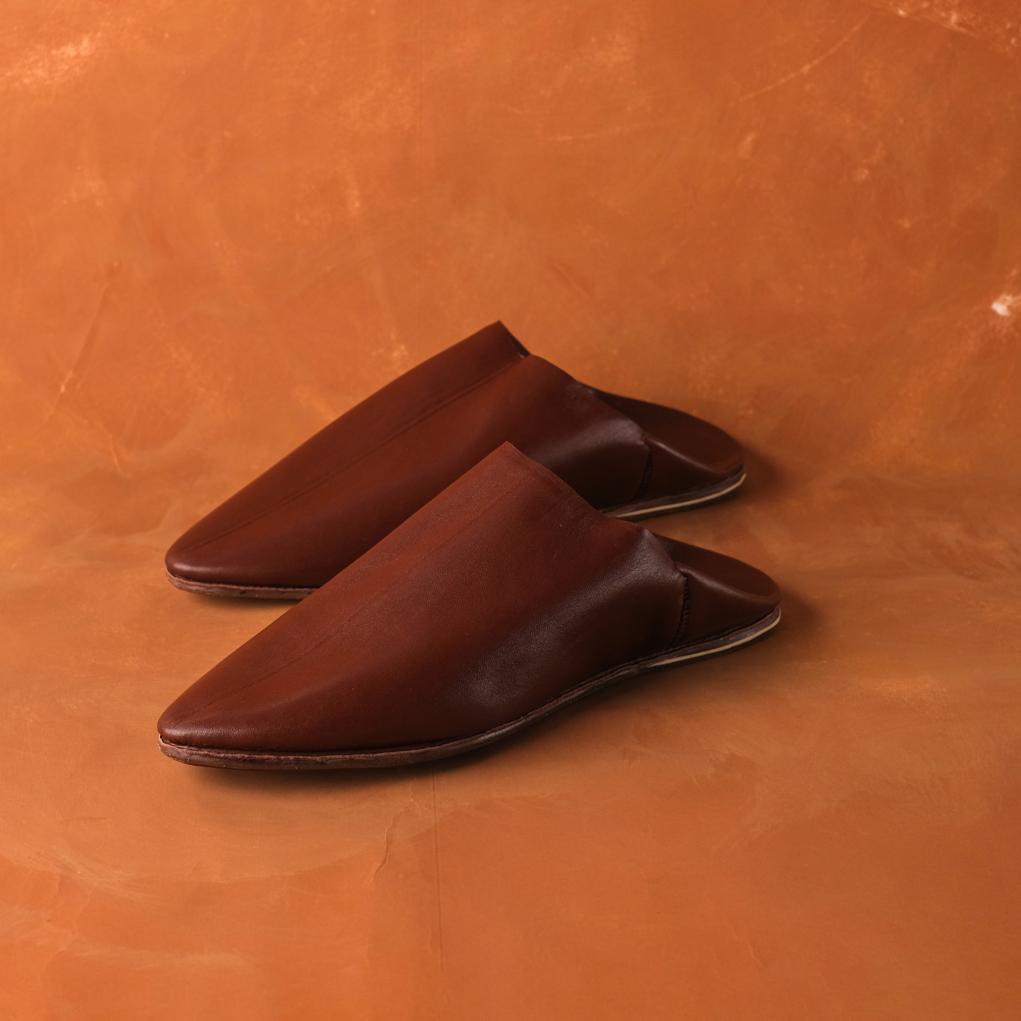 柏柏手工鞋 ｜深棕紅  - 尖｜摩洛哥