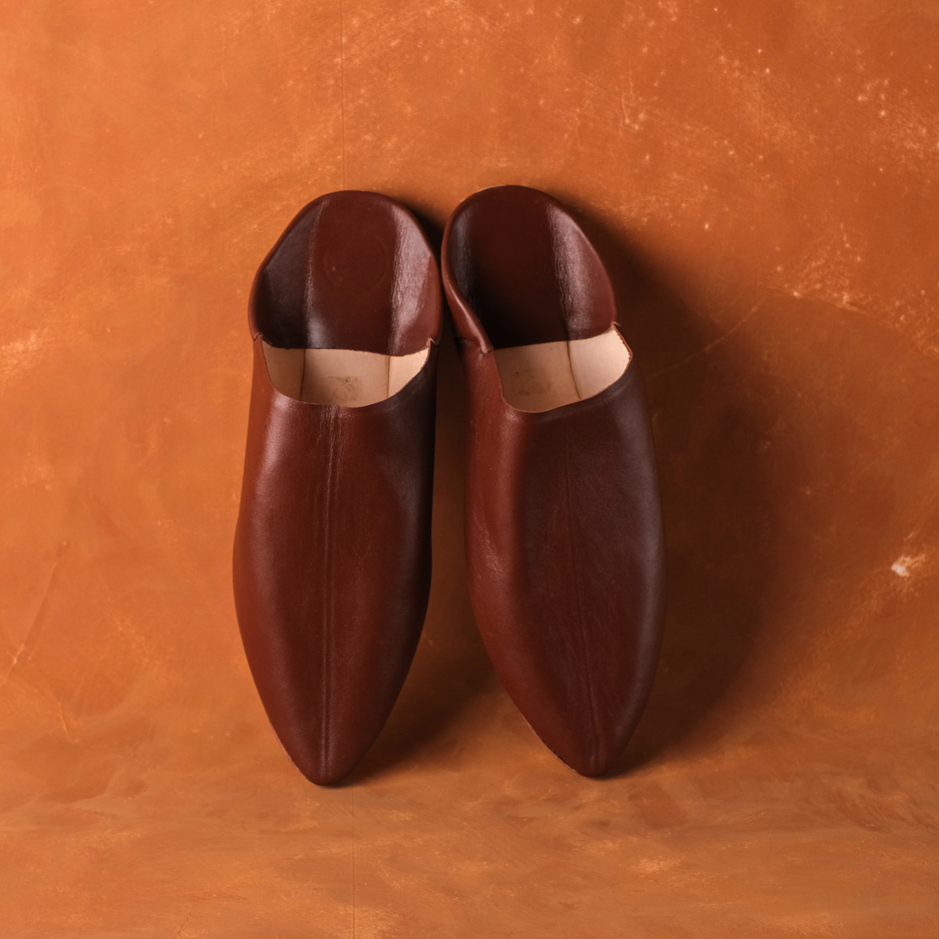 柏柏手工鞋 ｜深棕紅  - 尖｜摩洛哥