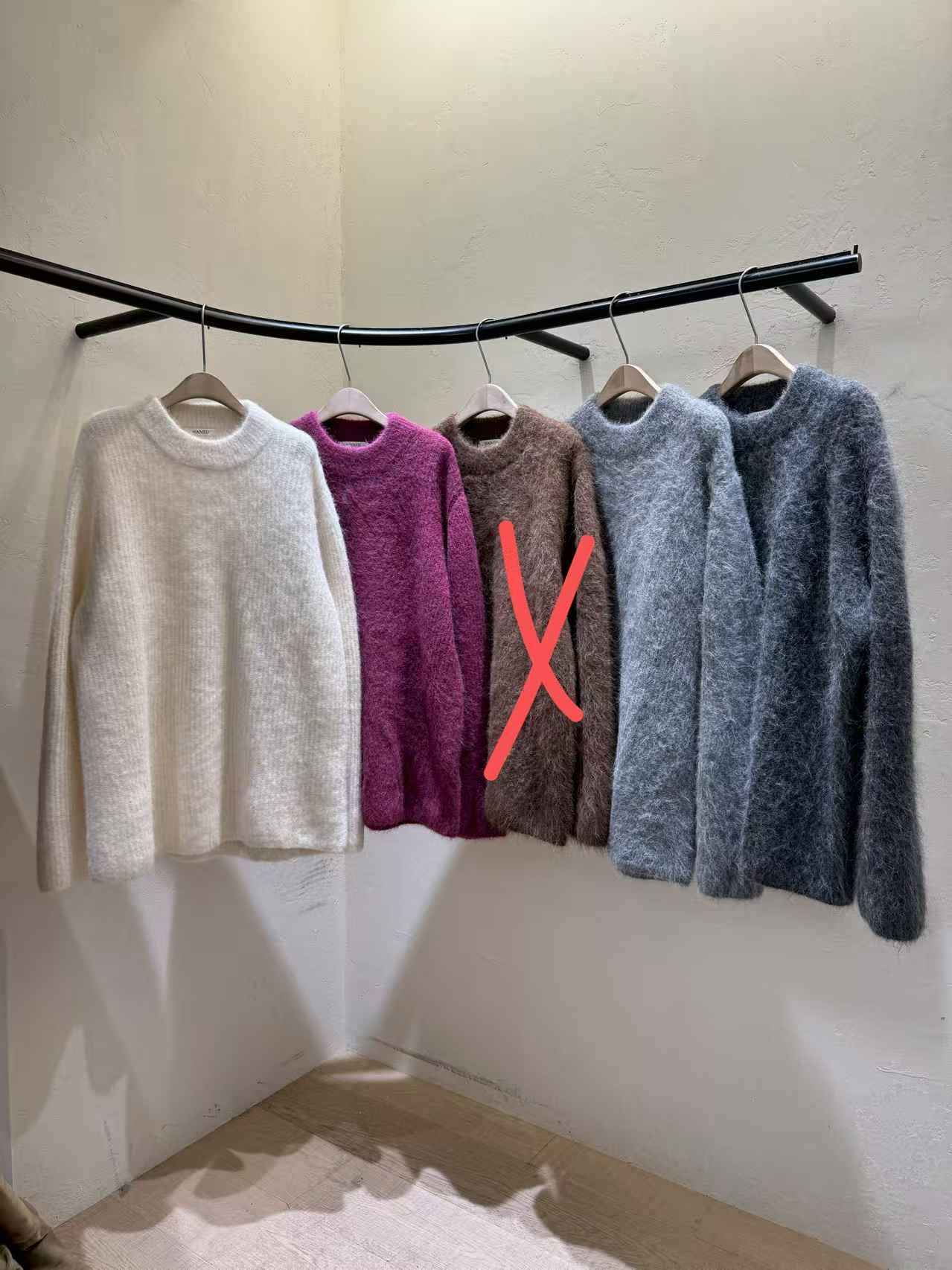 *WJ 終極特價* WJ5325 馬海毛毛茸感圓領冷衫