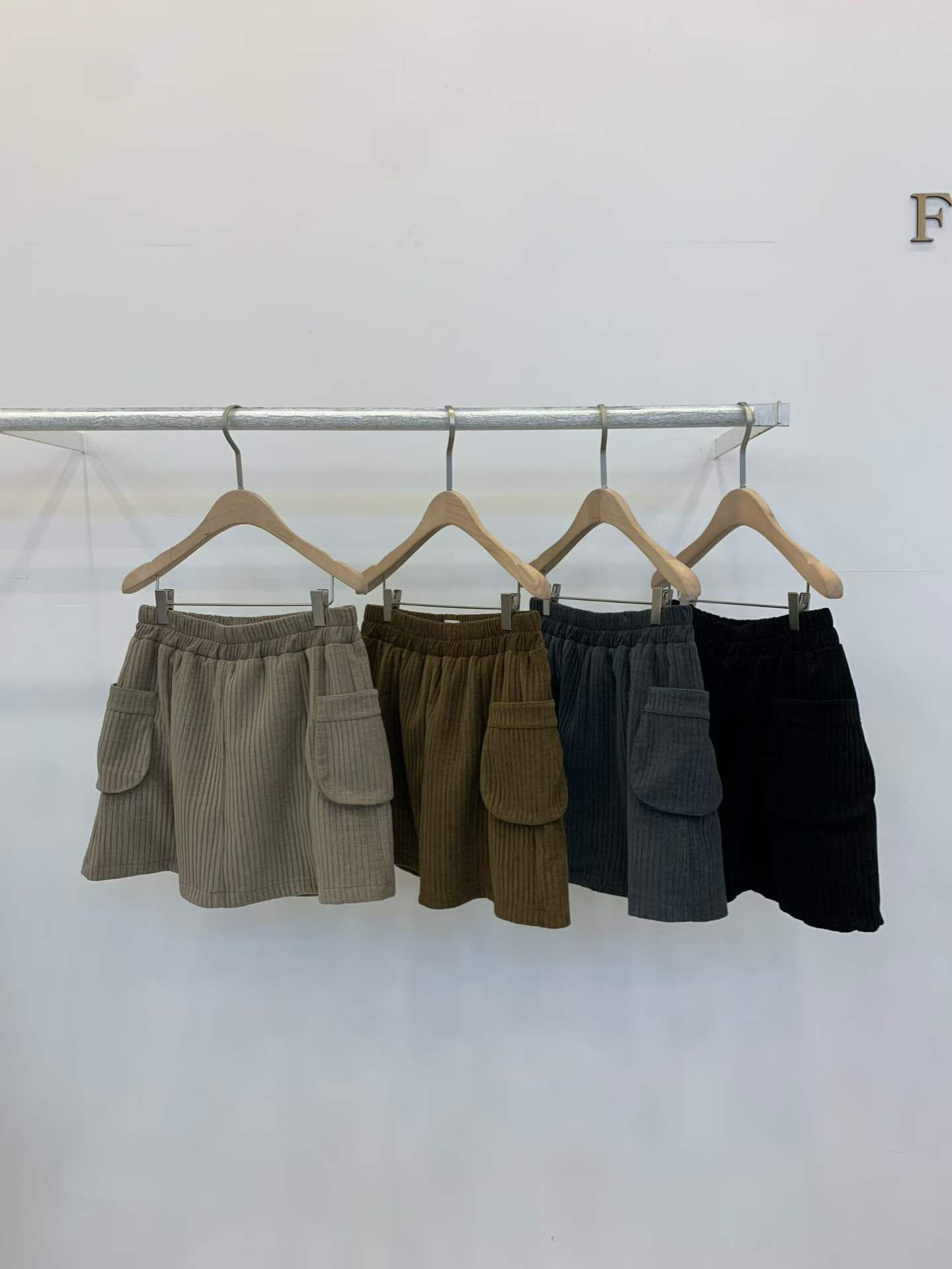 FP5319 全鬆緊側外口袋褲裙