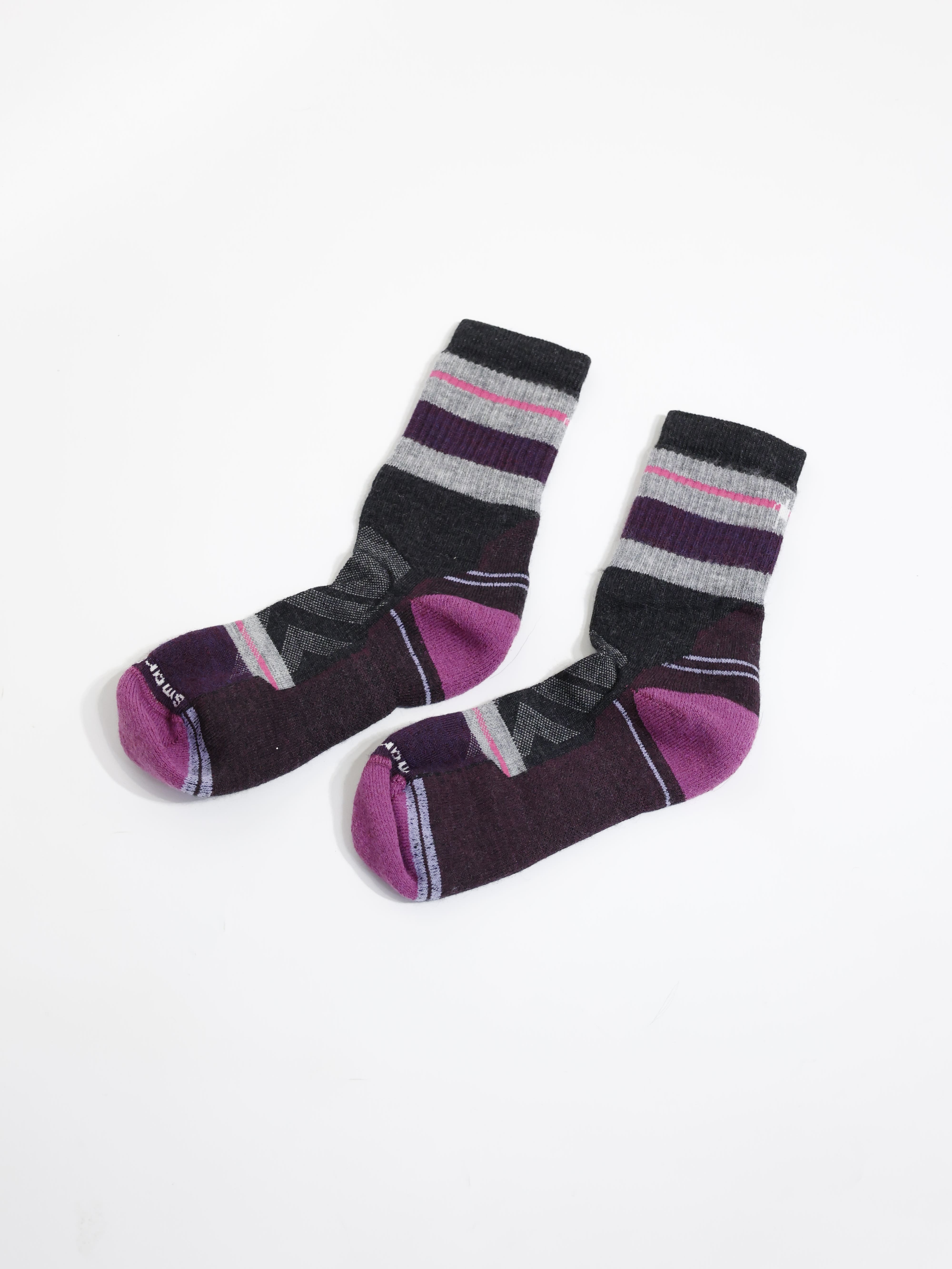 【 S 號】Smartwool 羊毛襪 女 機能戶外中級減震土星紋中長襪 炭黑色 SW001583003
