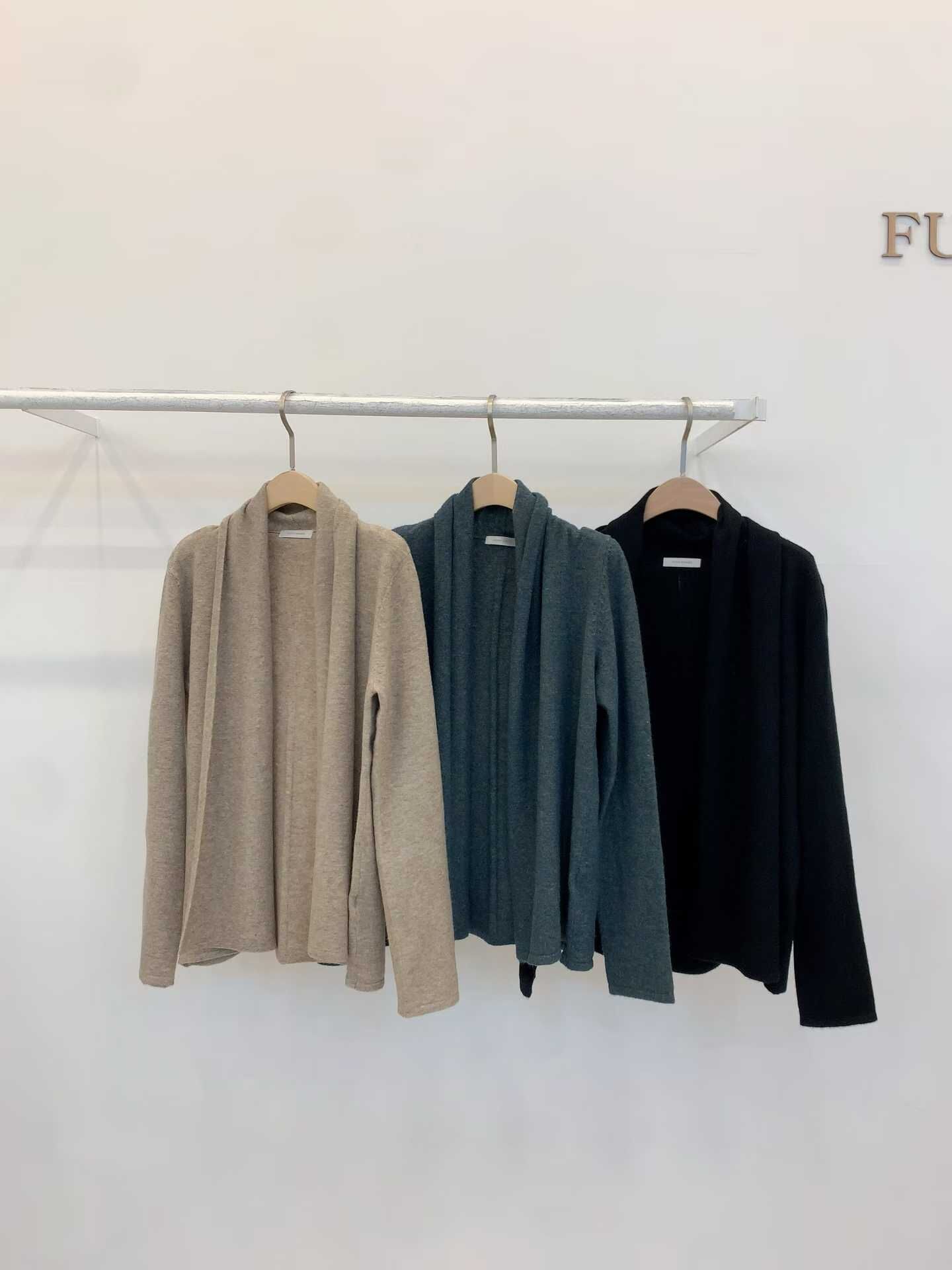 FP5322 混色感無紐扣羊毛開衫