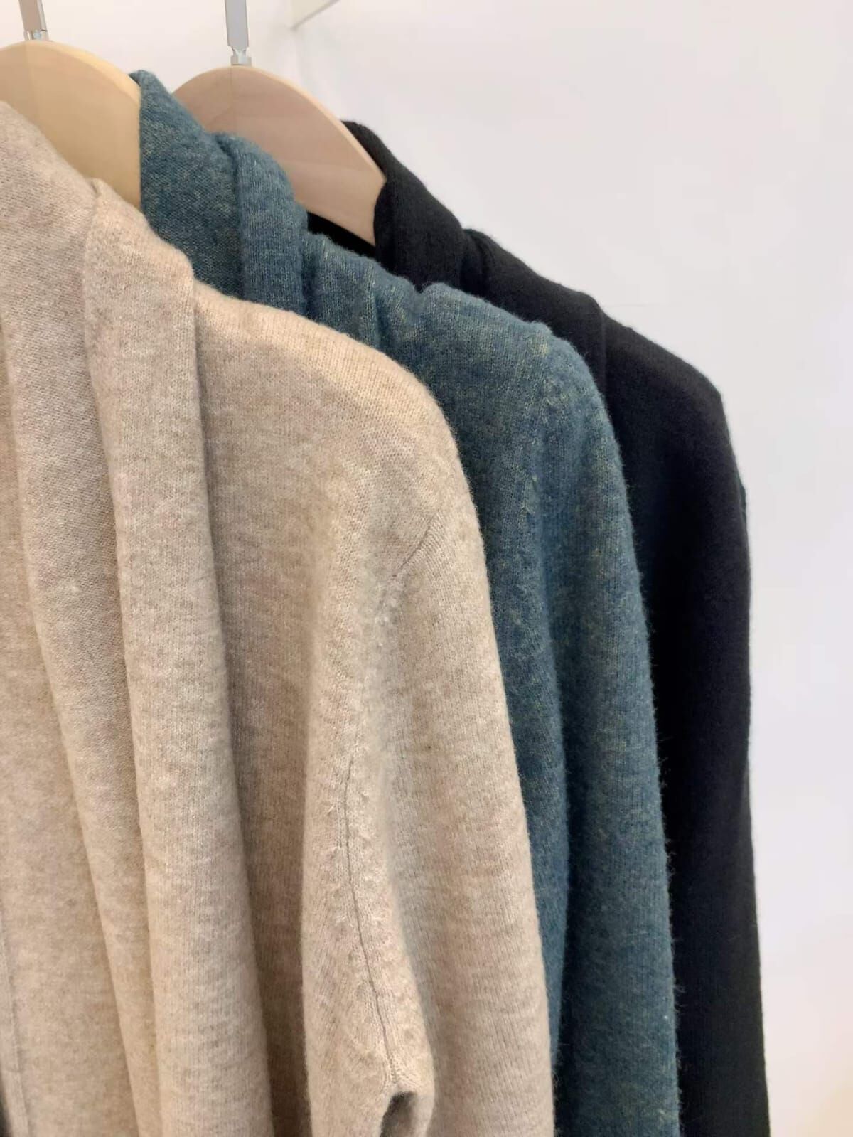 FP5322 混色感無紐扣羊毛開衫