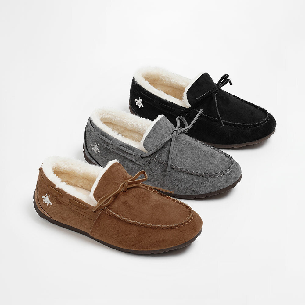 RY016 Shujian 小蝴蝶結厚刷毛樂福鞋