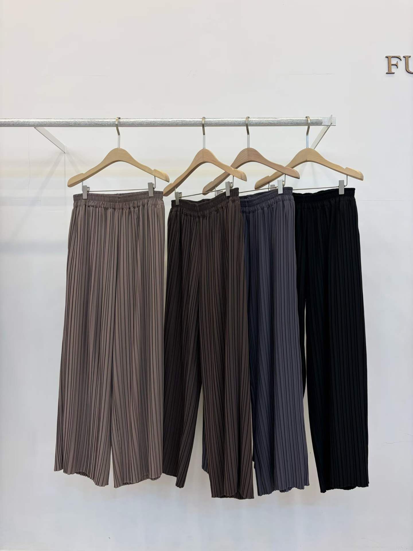 FP5327 高級雪紡全鬆緊機器壓褶褲